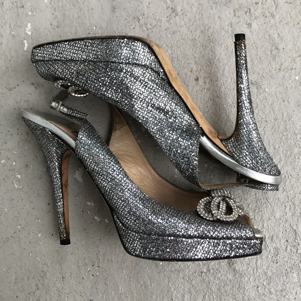 Jimmy Choo glitter n rhinestones